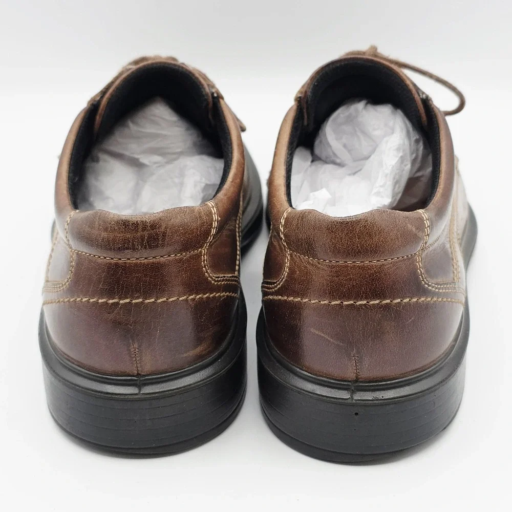 ECCO Helsinki Bike Toe Oxford‎ Mens 43 Brown Good